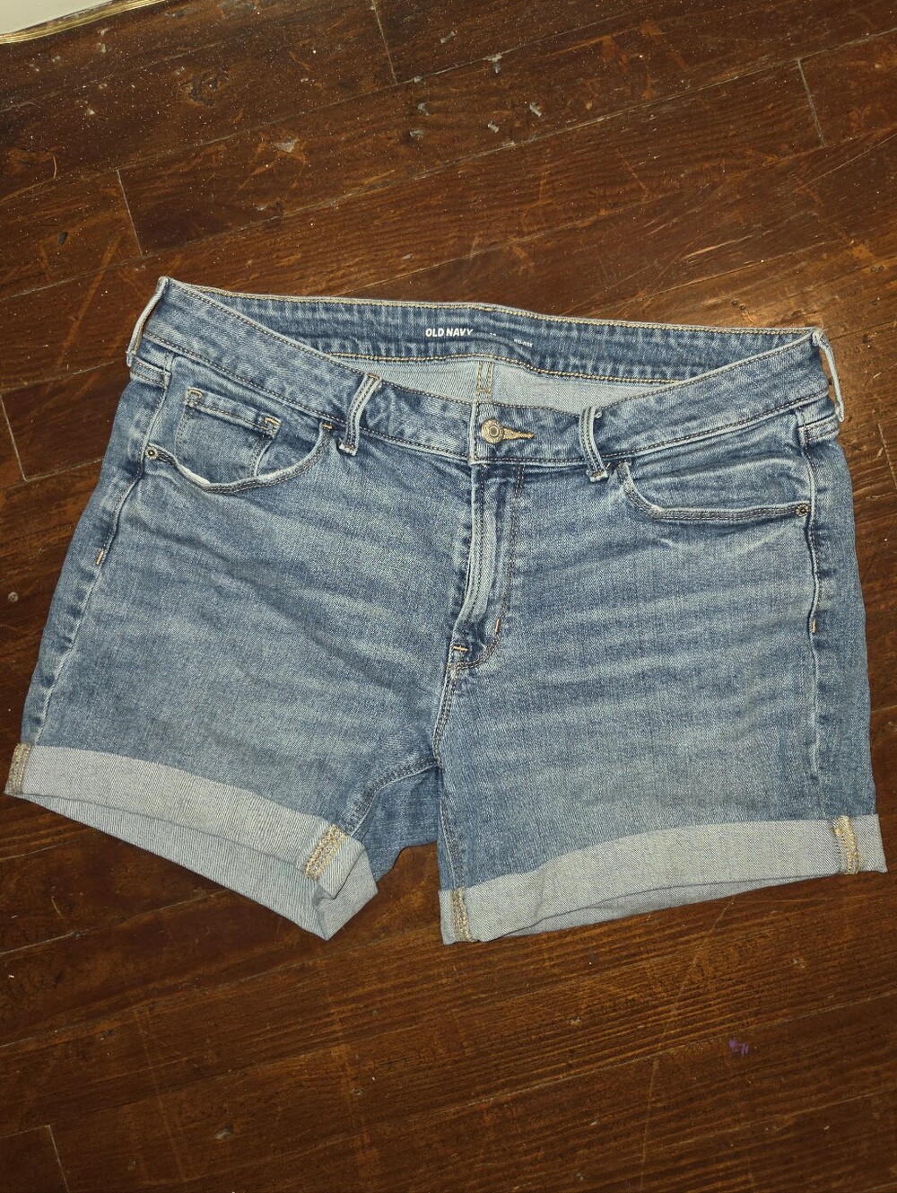 Old Navy Light Blue Denim Cuffed Jean Shorts